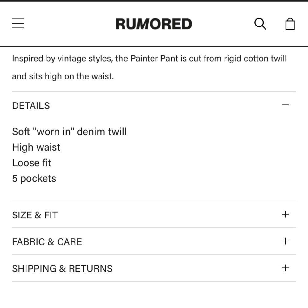 Rumored Painter Pant | Green Jeans - Picture 6 of 7